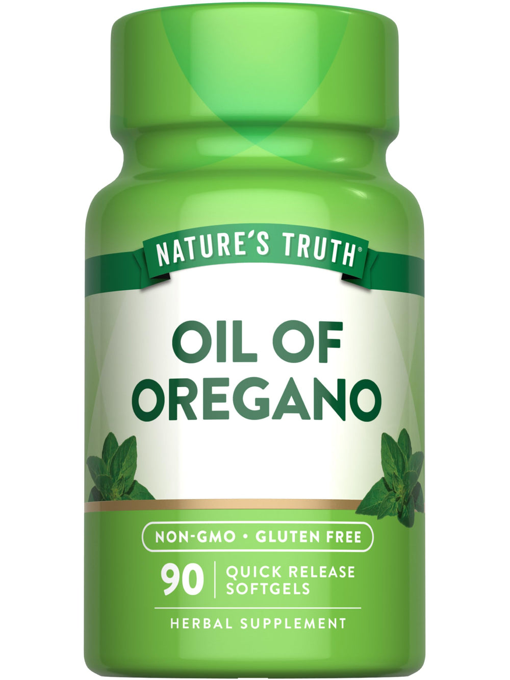Nature's Truth Oregano Oil Softgels bottle label front
