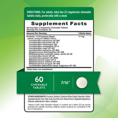 Label highlights 6 Billion CFU and 14 probiotic strains