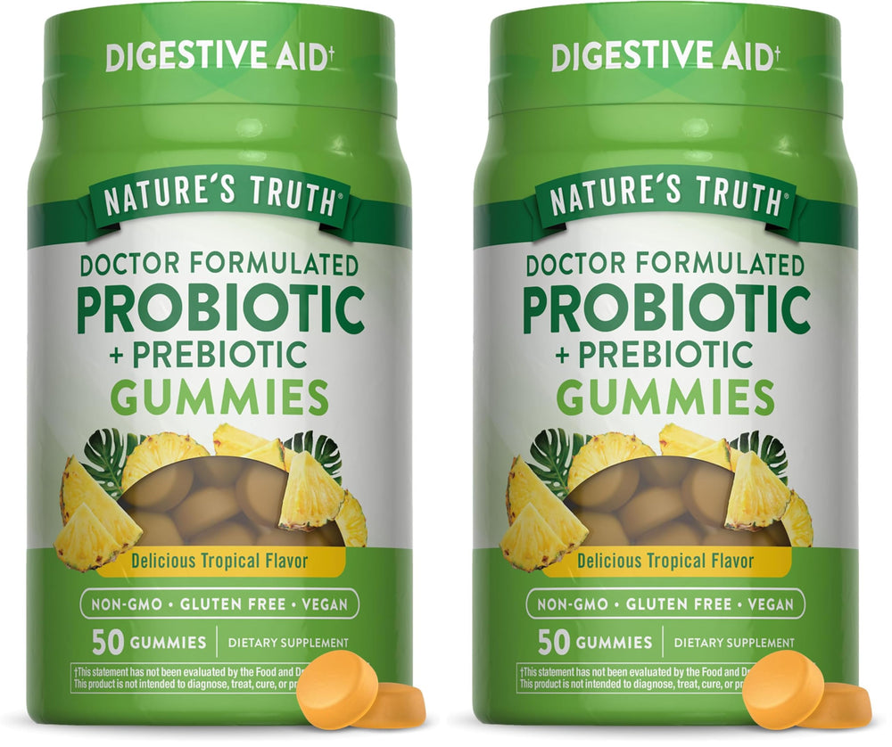Nature's Truth Probiotic Gummies for Adults bottle – 50 count, Pack of 2