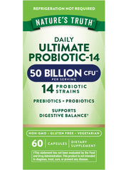 Nature's Truth probiotic bottle featuring 60 capsules for adults