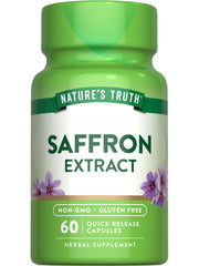 Nature's Truth Saffron Extract supplement bottle on white background