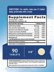 Close-up of daily trace minerals tablets for mineral support