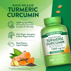 Non-GMO certification label on turmeric bottle