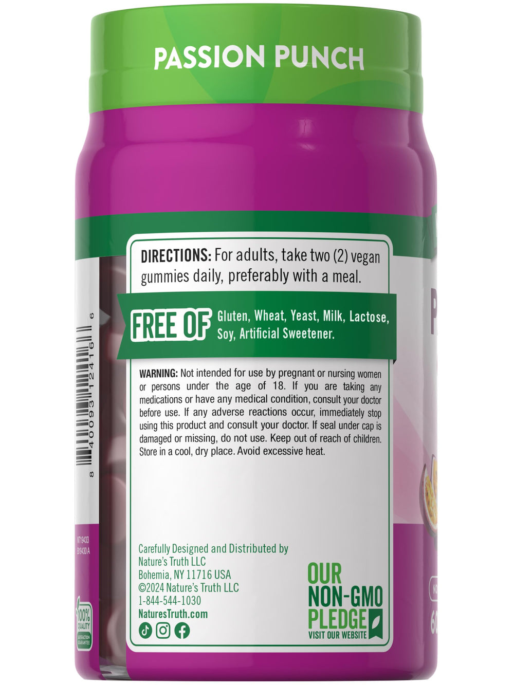 Vegan, Non-GMO and Gluten Free certification label