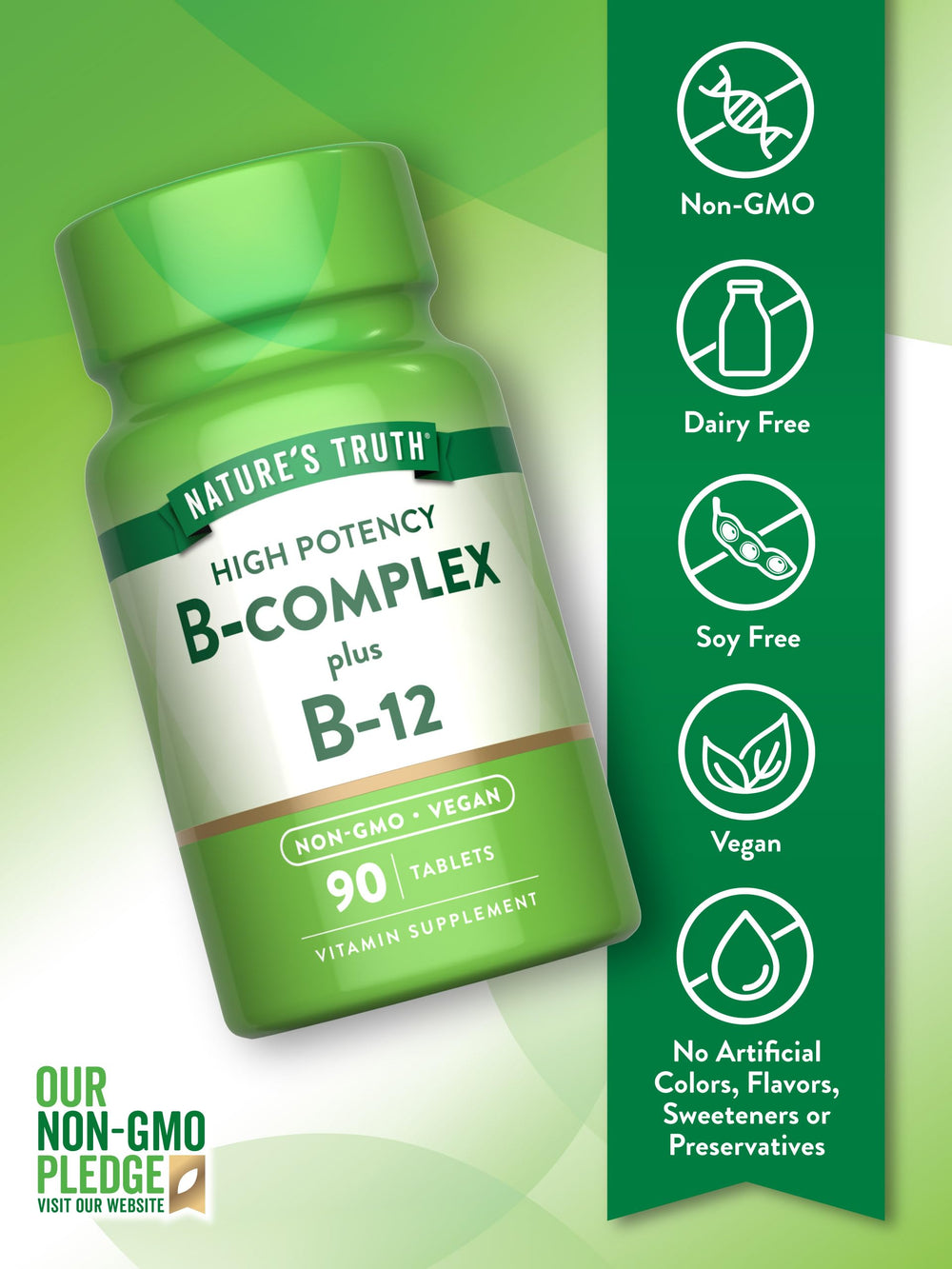 Close-up of Vitamin B Complex tablets