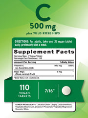Close-up image of Rose Hips and Vitamin C 500 mg ingredients