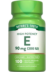 Nature's Truth Vitamin E Softgels bottle label