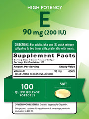 Close-up of Vitamin E softgels