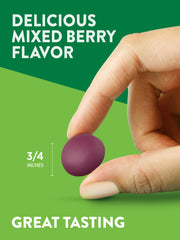 Serving of zinc gummies with berries