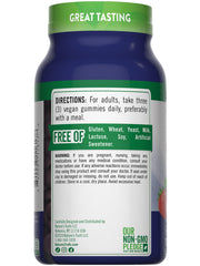 Healthy lifestyle concept with zinc gummies and berries