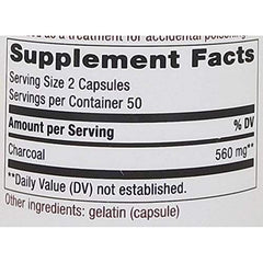 Activated charcoal capsules for Nature's Way Hi Po