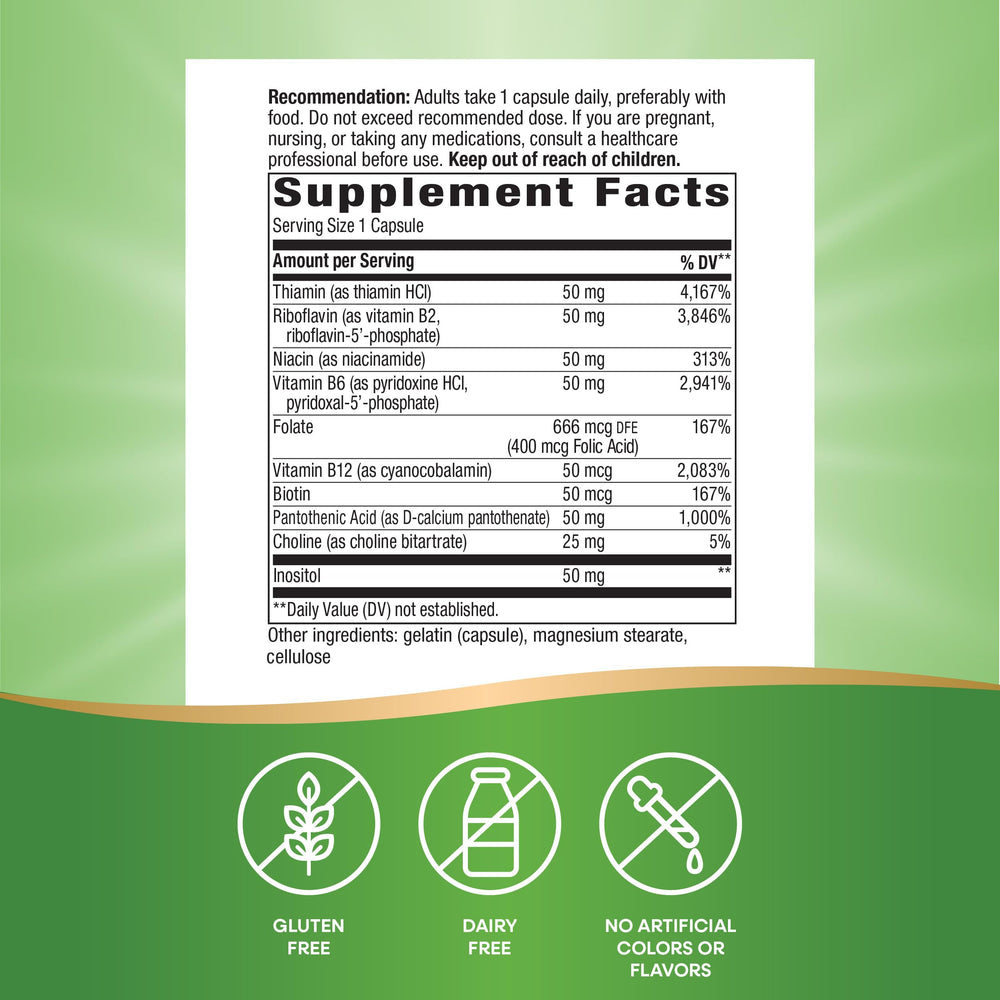 Close-up of B-50 Complex capsules