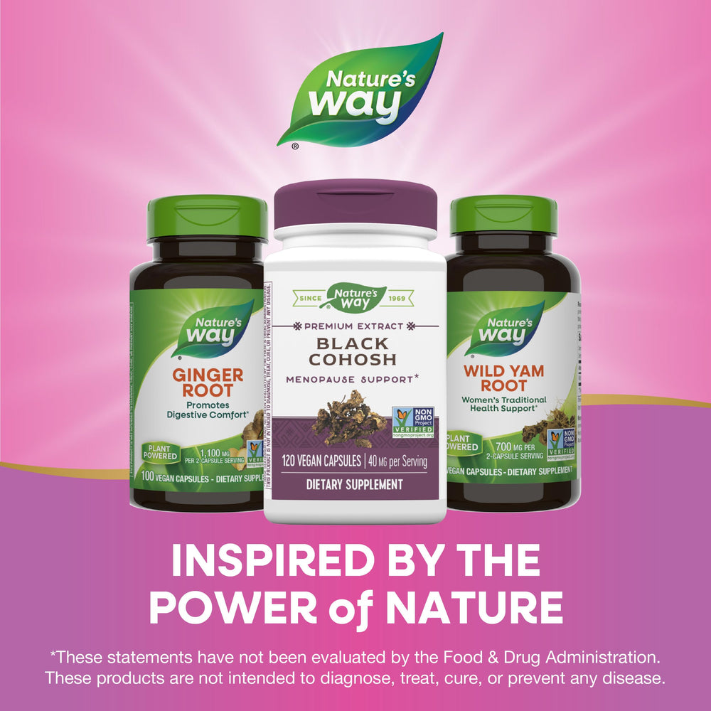 Non-GMO Project Verified black cohosh supplement bottle