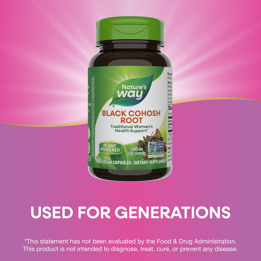 Back of bottle with ingredients and 540 mg per serving