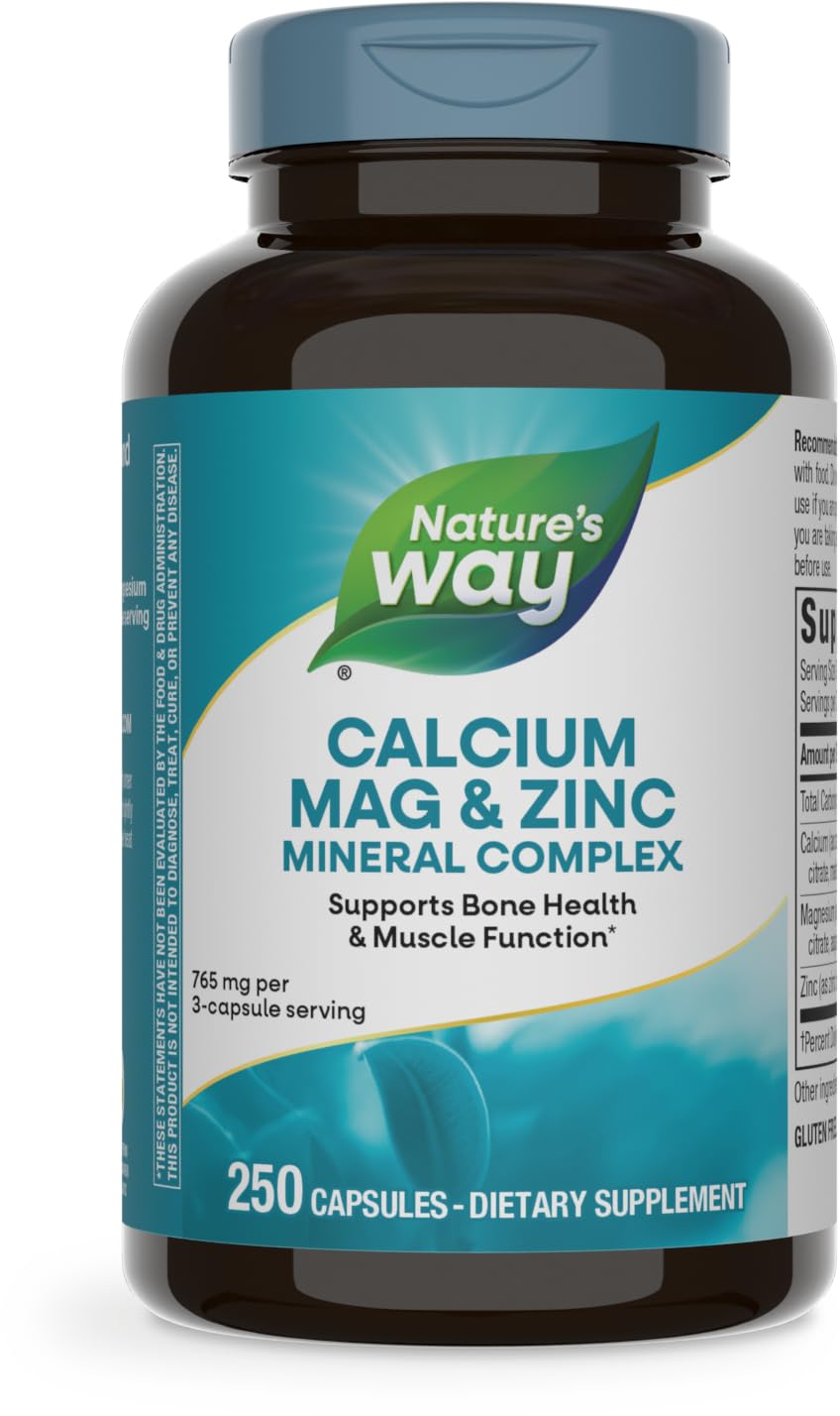 Bottle of Nature's Way Calcium Magnesium & Zinc Mineral Complex