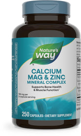 Bottle of Nature's Way Calcium Magnesium & Zinc Mineral Complex