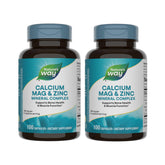 Front view of Nature's Way Calcium Magnesium & Zinc Mineral Complex bottle