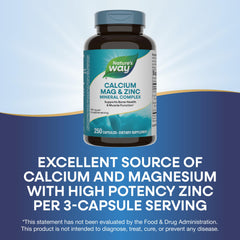Ingredients listing for Nature's Way Calcium Magnesium & Zinc Mineral Complex