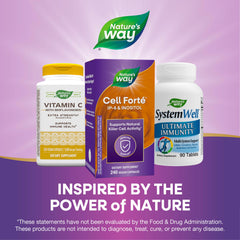 Nature's Way capsules on a breakfast table suggesting easy daily integration