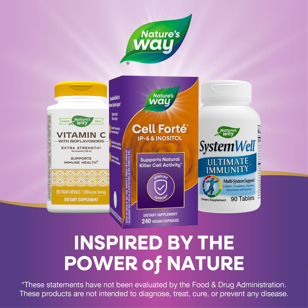 Nature's Way bottle on wellness shelf conveying trusted brand and daily routine fit