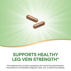 Front view of Nature's Way Leg Veins bottle with 120 capsules