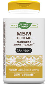 Nature's Way MSM 1000 mg bottle - front view