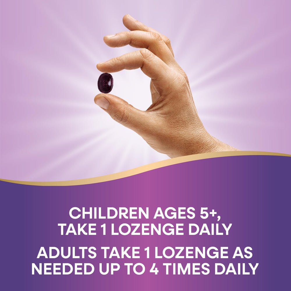 Original elderberry flavor lozenges visual