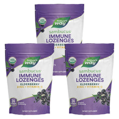 Front label of Nature’s Way Sambucus Immune Lozenges packaging
