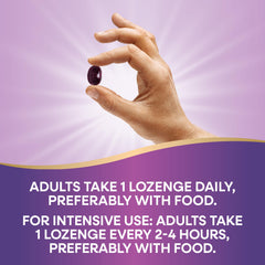 Usage note: adults may take 1 lozenge as needed up to 4 times daily