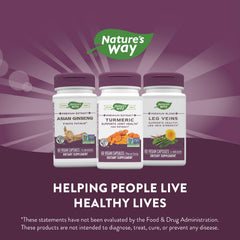Lifestyle image with Nature's Way turmeric bottle and natural background