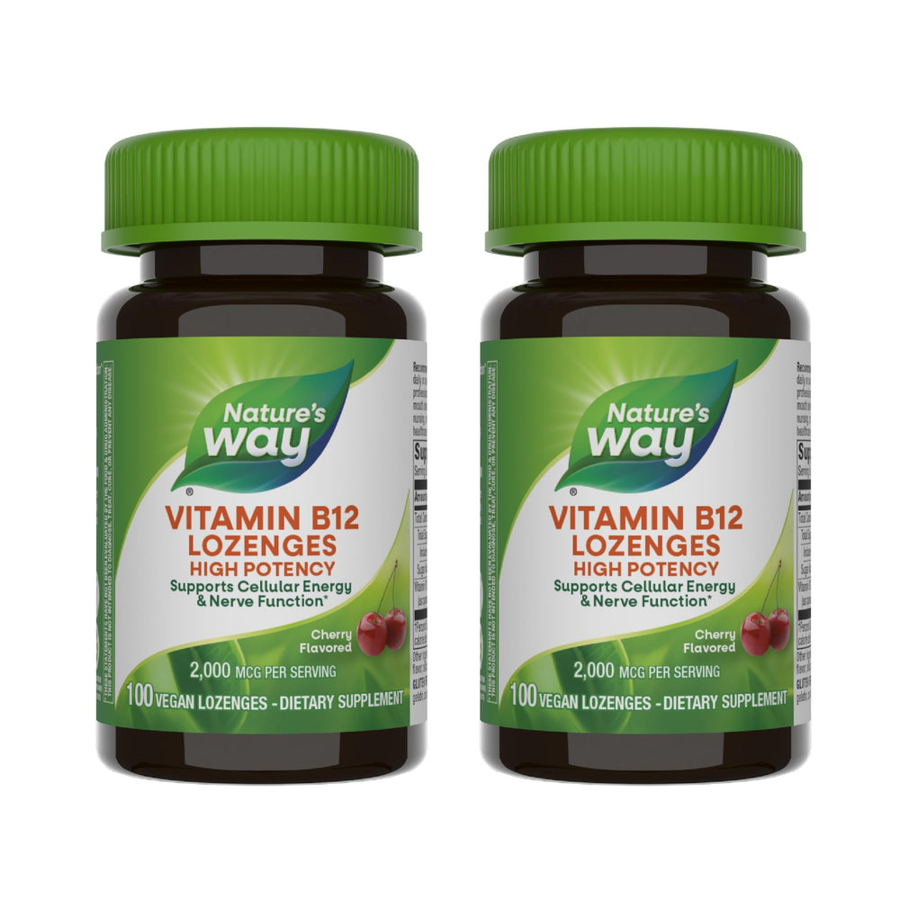 Nature's Way Vitamin B12 Lozenge 2-pack box – front view