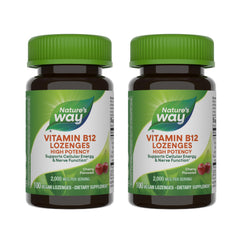 Nature's Way Vitamin B12 Lozenge 2-pack box – front view