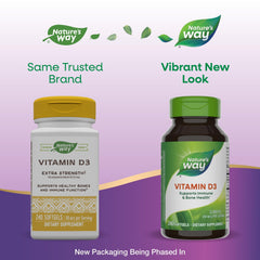Nature's Way Vitamin D3 gluten-free label on packaging for wheat-free option