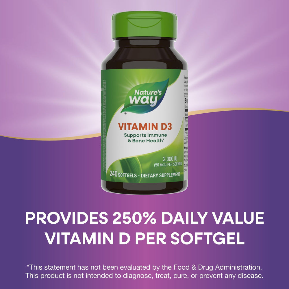 Nature's Way Vitamin D3 packaging may vary across cartons