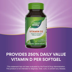 Nature's Way Vitamin D3 packaging may vary across cartons