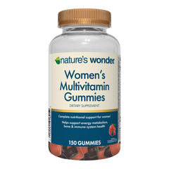Front view of Nature's Wonder Women's Multivitamin Gummies bottle