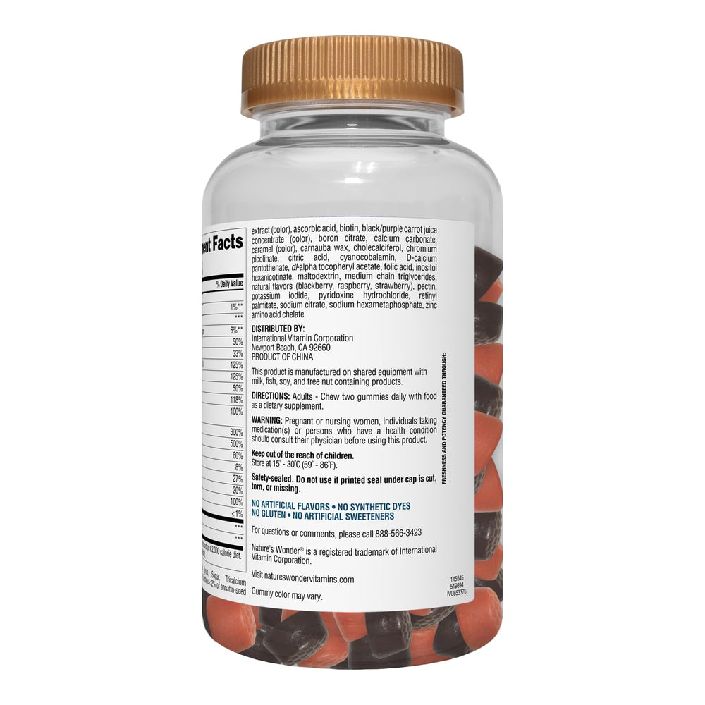 Contains vitamins A, C, D, E, B6, B12, Niacin, Biotin, Folate and Pantothenic Acid