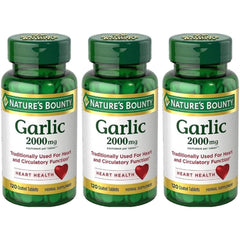 Nature's Bounty Garlic 2000mg tablets bottle – 120 count