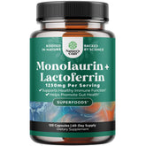 Natures Craft Lactoferrin & Monolaurin supplement bottle - front view
