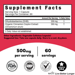 USA GMP/FDA registered facility badge on product packaging