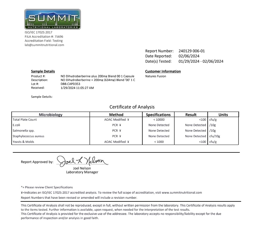 Third-party lab testing seal on Nutri Supplements product