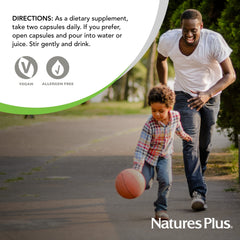 Nutrition facts panel for Nature's Plus Chlorophyll Complex