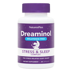 Natures Plus DREAMINOL Stress & Sleep Complex bottle and label
