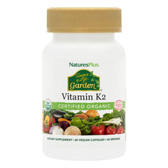 Nature's Plus Sol Garden VIT K2 bottle label