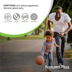 Supplement facts and allergen-free statement