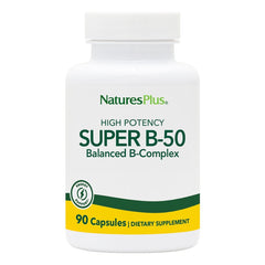 Bottle of Natures Plus Super B50-90 Vegetarian Capsules