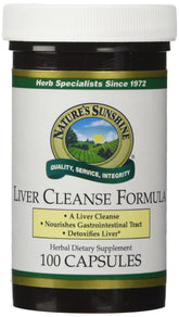 Bottle of Nature's Sunshine Liver Cleanse Formula, 100 capsules.