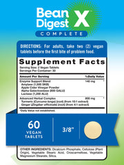 Back view showing supplement facts for Nature's Truth Digestive Enzymes