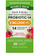 Nature's Truth Probiotics for Kids bottle with 30 berry-flavored chewables