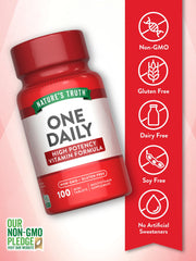 Nutrition facts panel of Nature's Truth One Daily Multivitamin